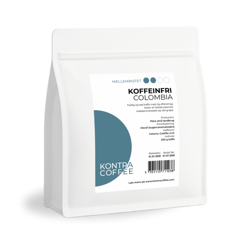 Colombia Koffeinfri mellemristet