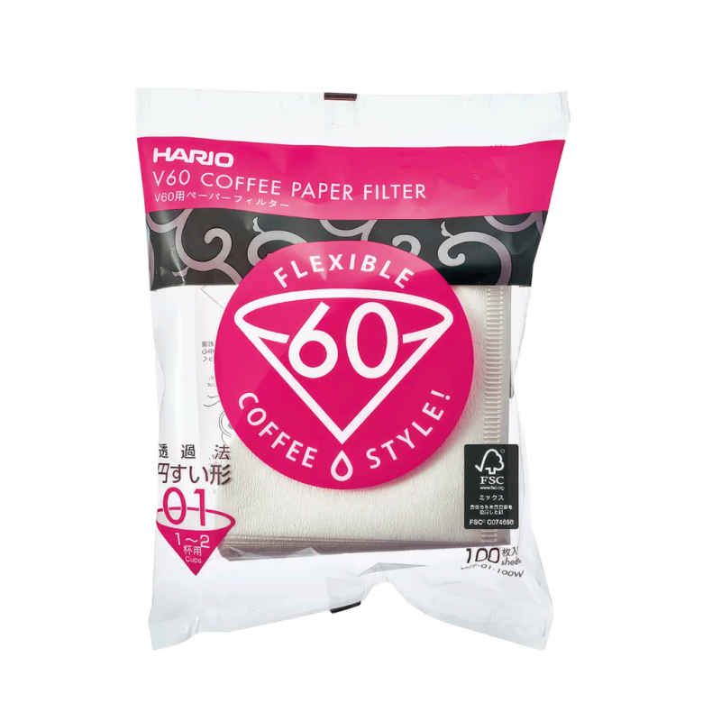 V60 Papirfilter 01, 100 stk