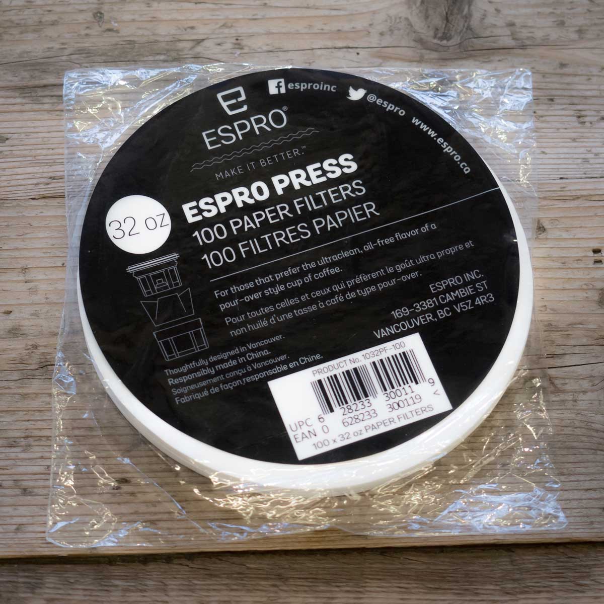 Espro papirfiltre 100 stk., stor